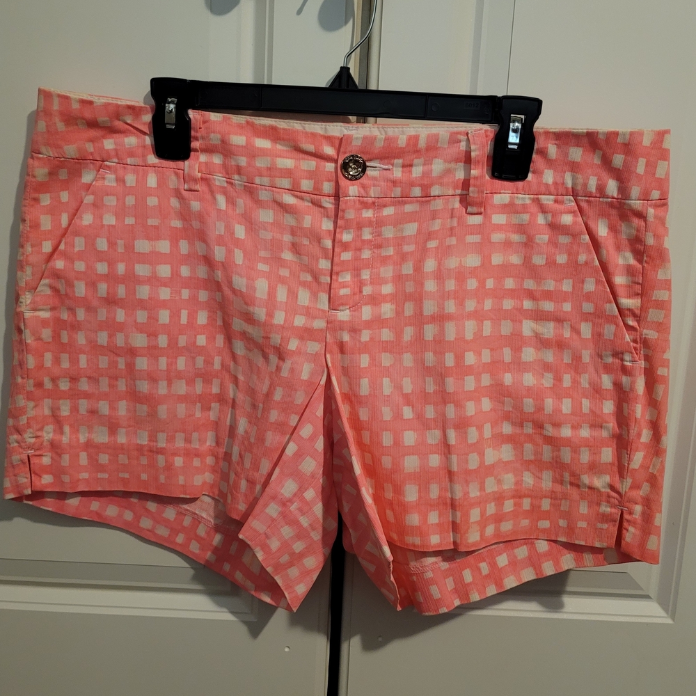 Lilly Pulitzer Coral Checkered Women's Shorts